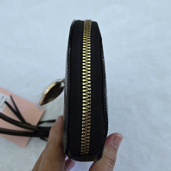 Juicy🍊 Couture "Simply Perfect" Black Heart🖤 Zip Around Coin Purse - NWT - Picture 8 of 16
